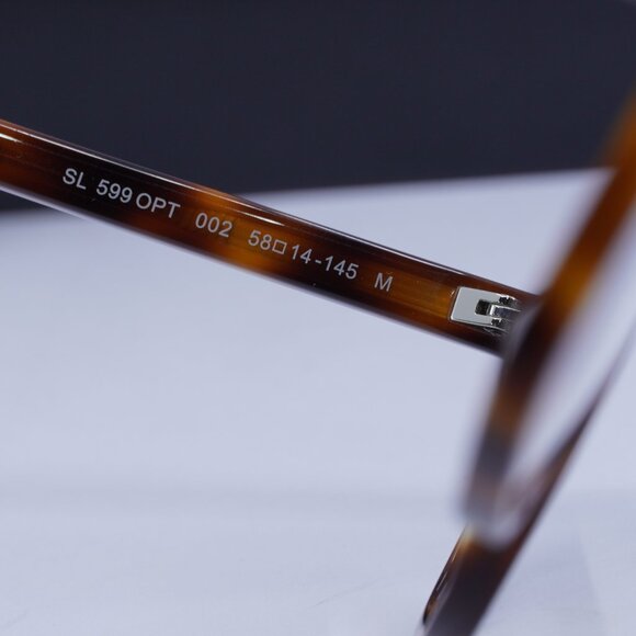 Saint Laurent SL599OPT 002 Square Eyeglasses 58mm – Dark Havana - Picture 9 of 11